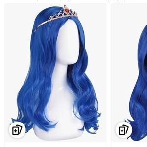 Evite Blue Wig Discendants With Crown